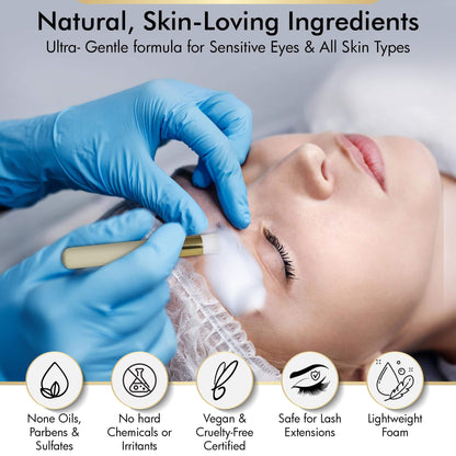 Brows Xpert Clarifying Shampoo Cleanser Foam – Gentle Oil-Free | Prep Before Tint or Henna | For Sensitive Skin | 60ml Bottle – Professional & Home Use